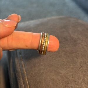 Chic Two-Tone Band Ring